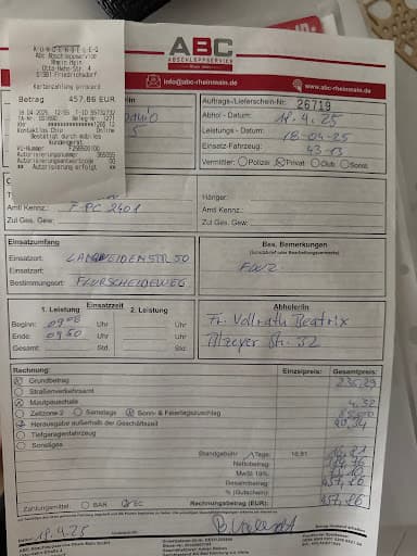 Abschleppdienst in Frankfurt - ABC Abschleppservice Rhein Main GmbH — Kundenfoto